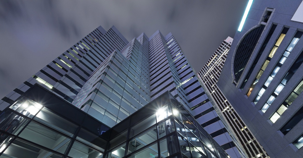modern steel and glass building