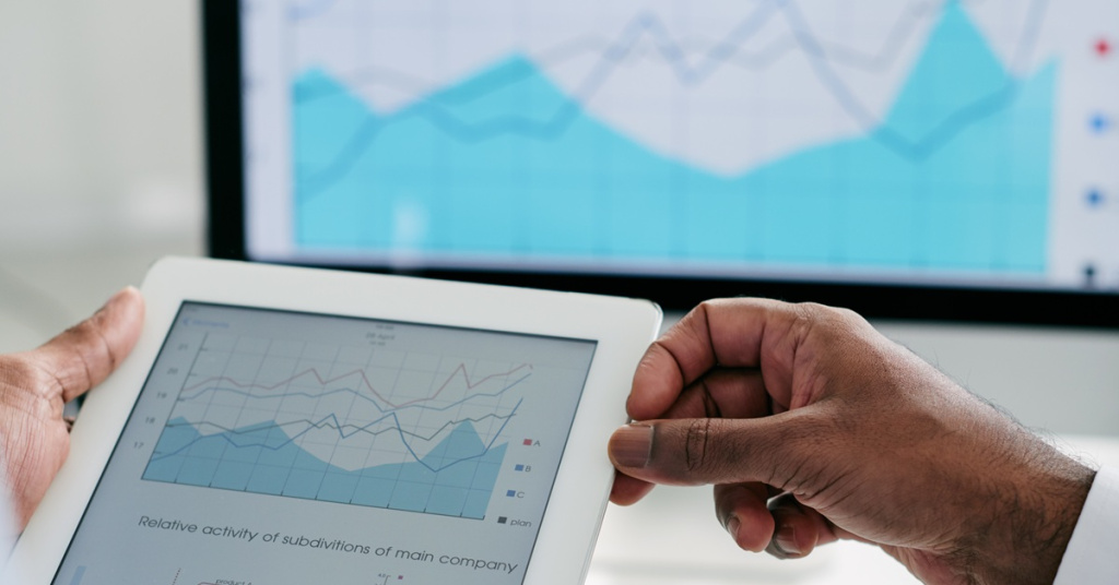 data being presented on tablet