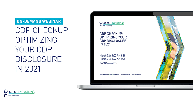 CDP Checkup Webinar CDP Disclosure in 2021