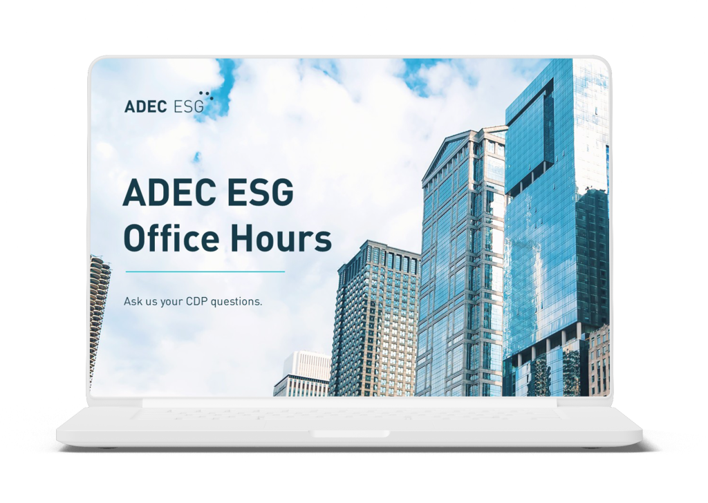 ADEC ESG Office Hours for CDP reporting